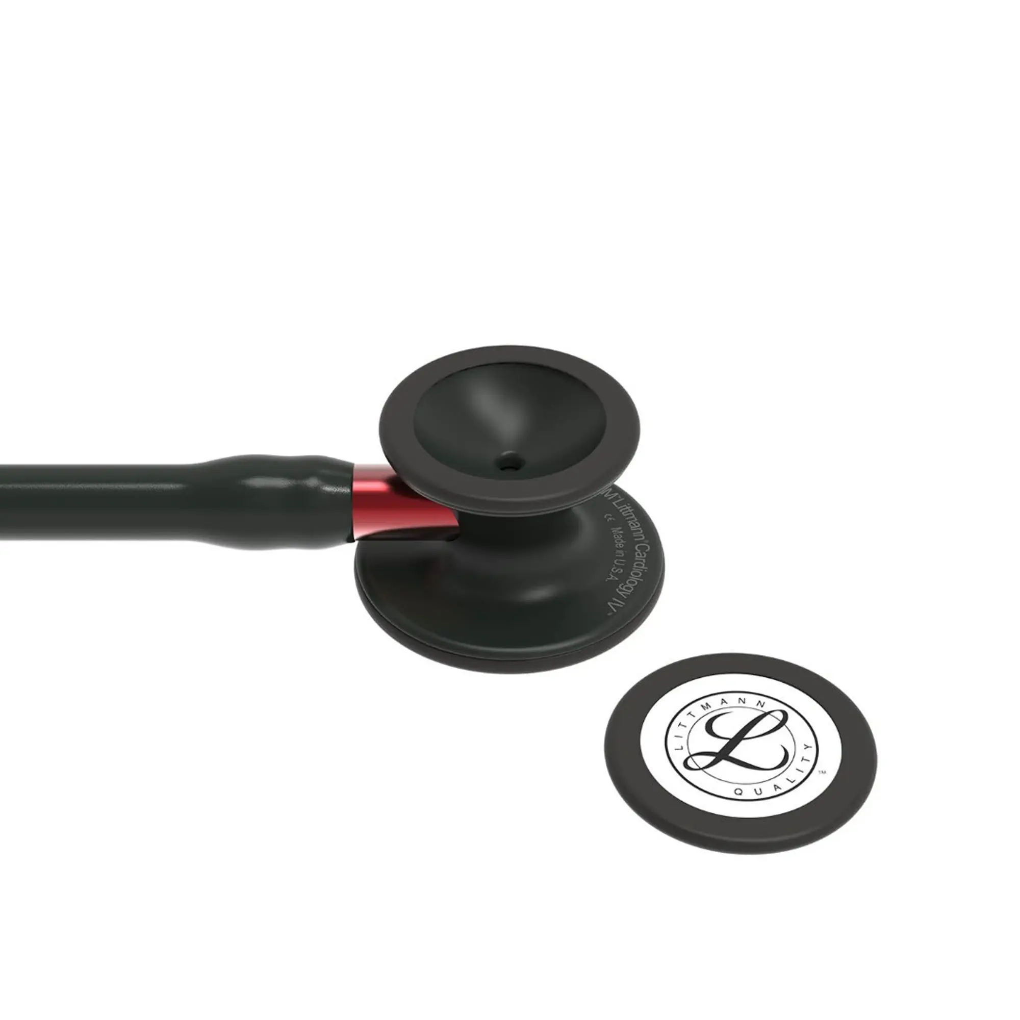 Стетоскоп Littmann Cardiology IV Diagnostic Черный с красным стеблем, двухсторонний, медицинский