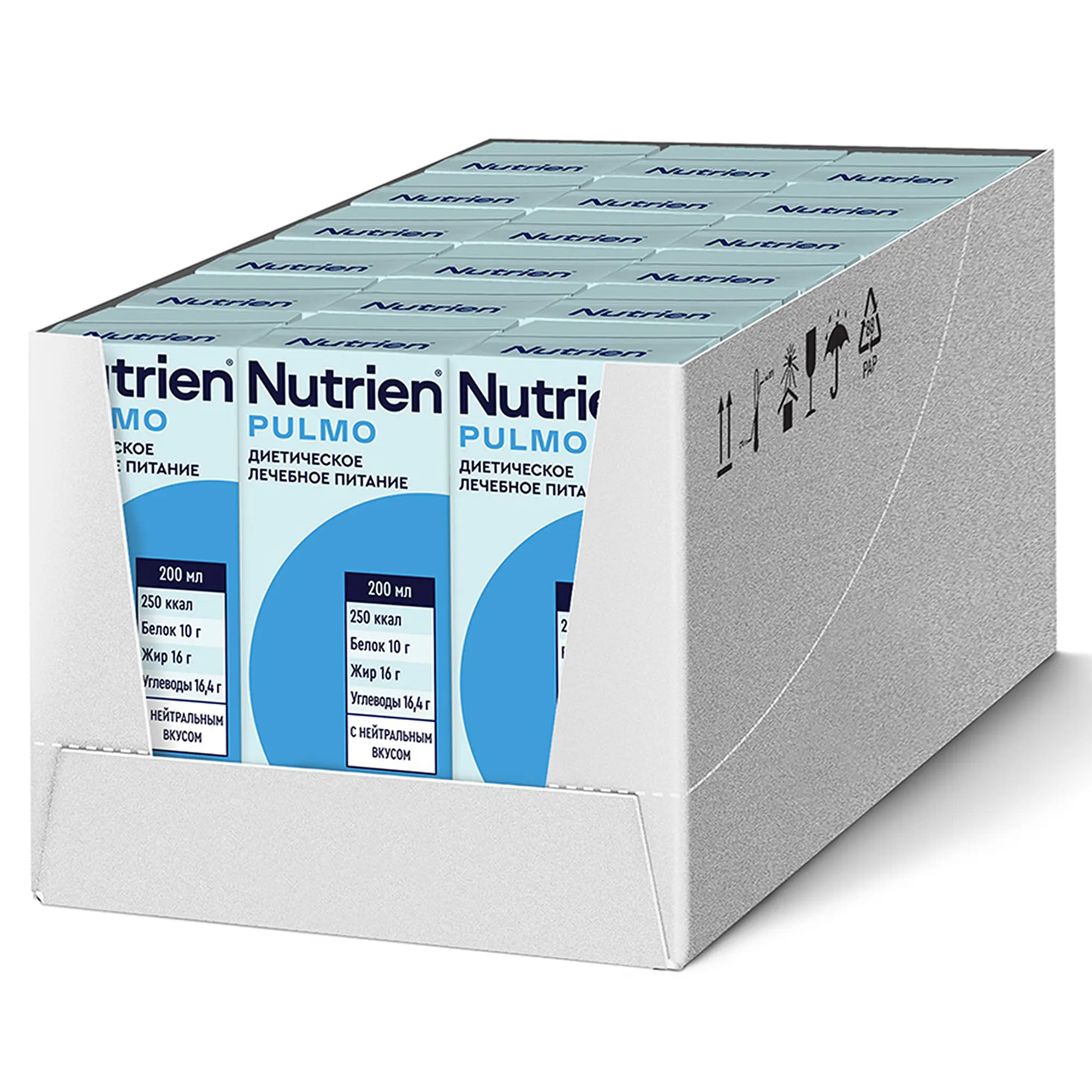 Nutrien Pulmo  (Нутриэн Пульмо) с нейтральным вкусом, лечебное энтеральное питание, 18 шт, 200 мл