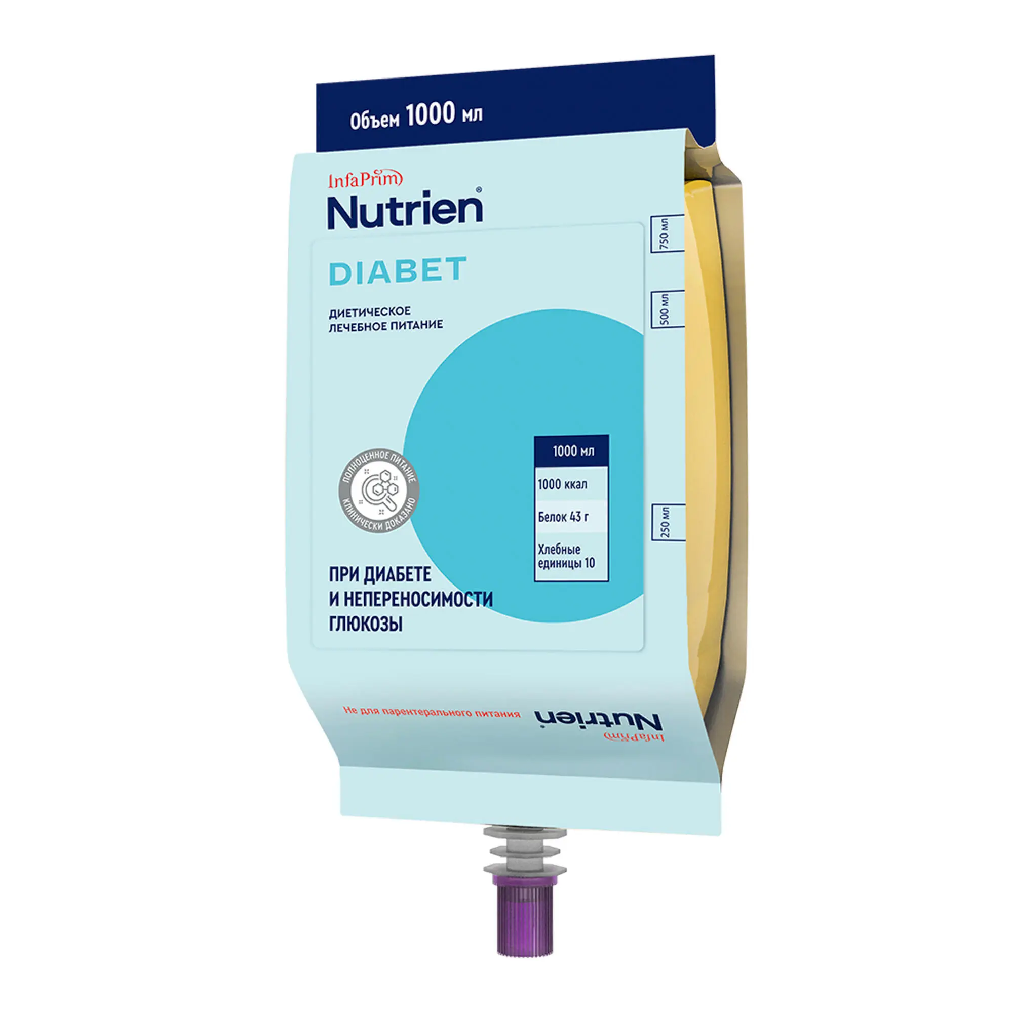 Nutrien Diabet (Нутриэн Диабет) жидкое зондовое лечебное питание, 1000мл