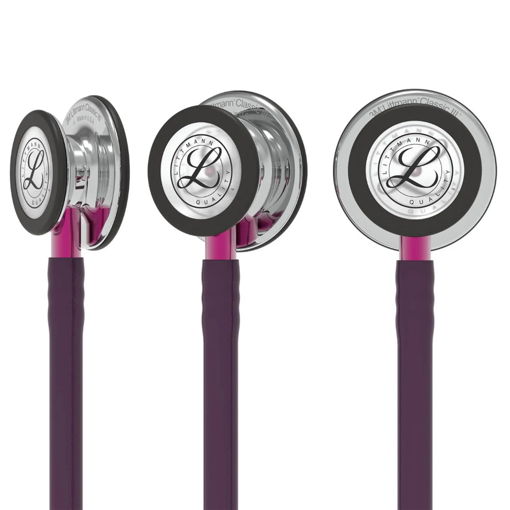 Стетоскоп Littmann Classic III Сливовый и зеркальный, двухсторонний, медицинский