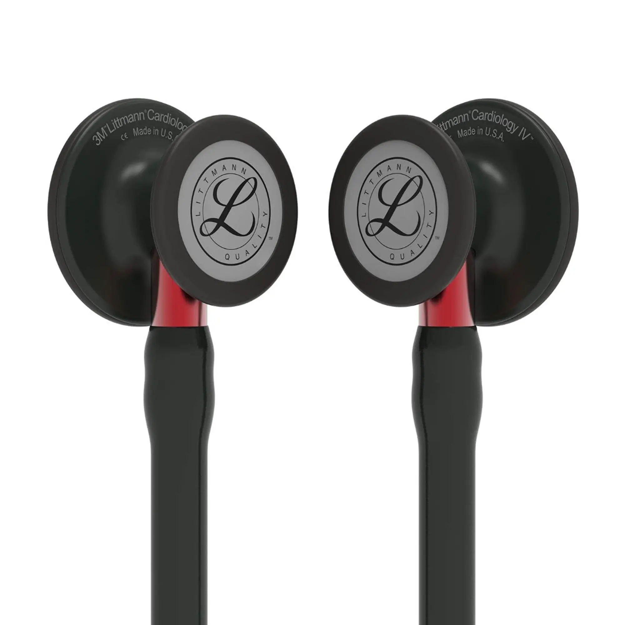 Стетоскоп Littmann Cardiology IV Diagnostic Черный с красным стеблем, двухсторонний, медицинский