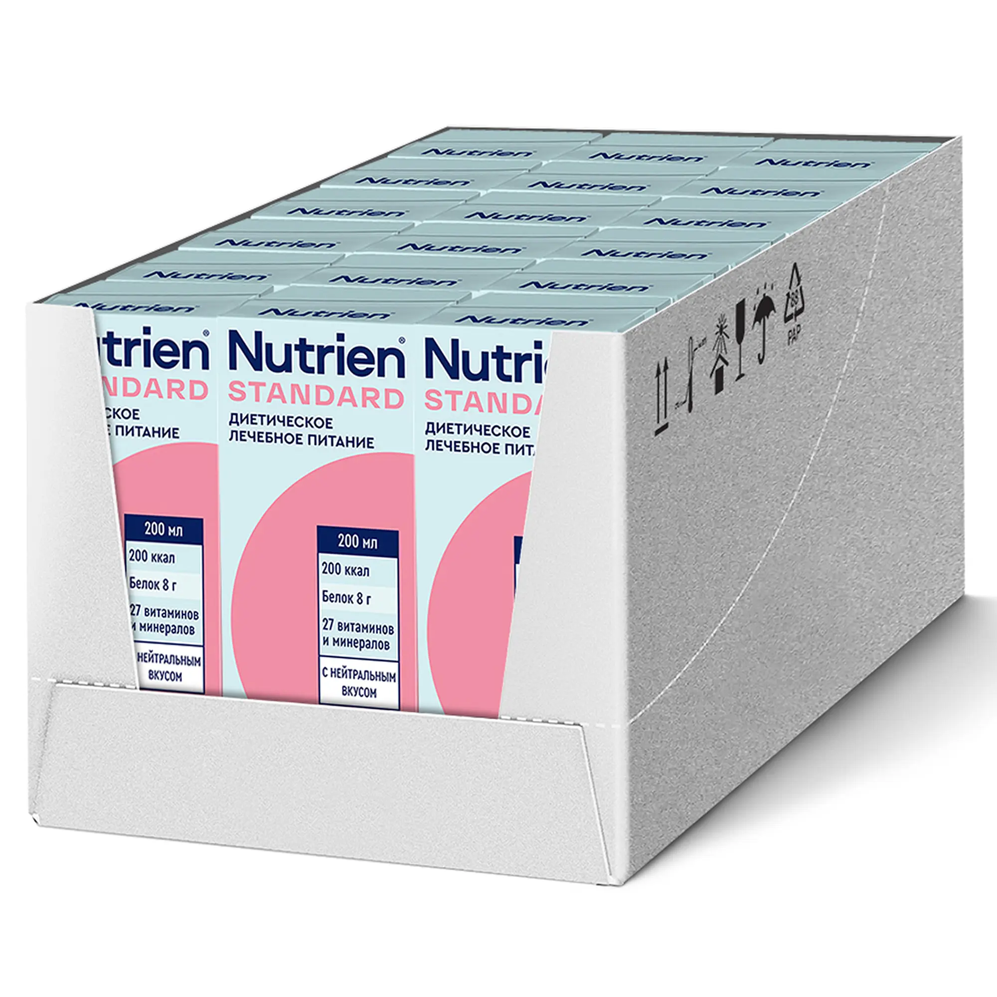 Nutrien Standard (Нутриэн Стандарт) с нейтральным вкусом, лечебное энтеральное питание, 18 шт, 200 мл
