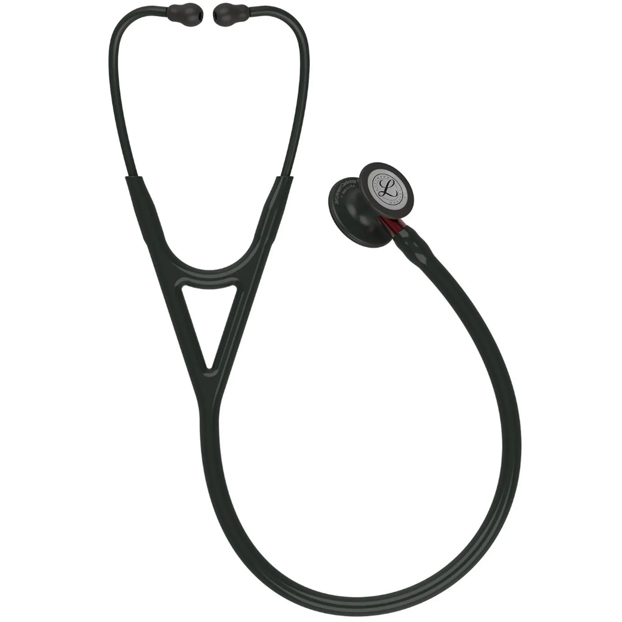Стетоскоп Littmann Cardiology IV Diagnostic Черный с красным стеблем, двухсторонний, медицинский