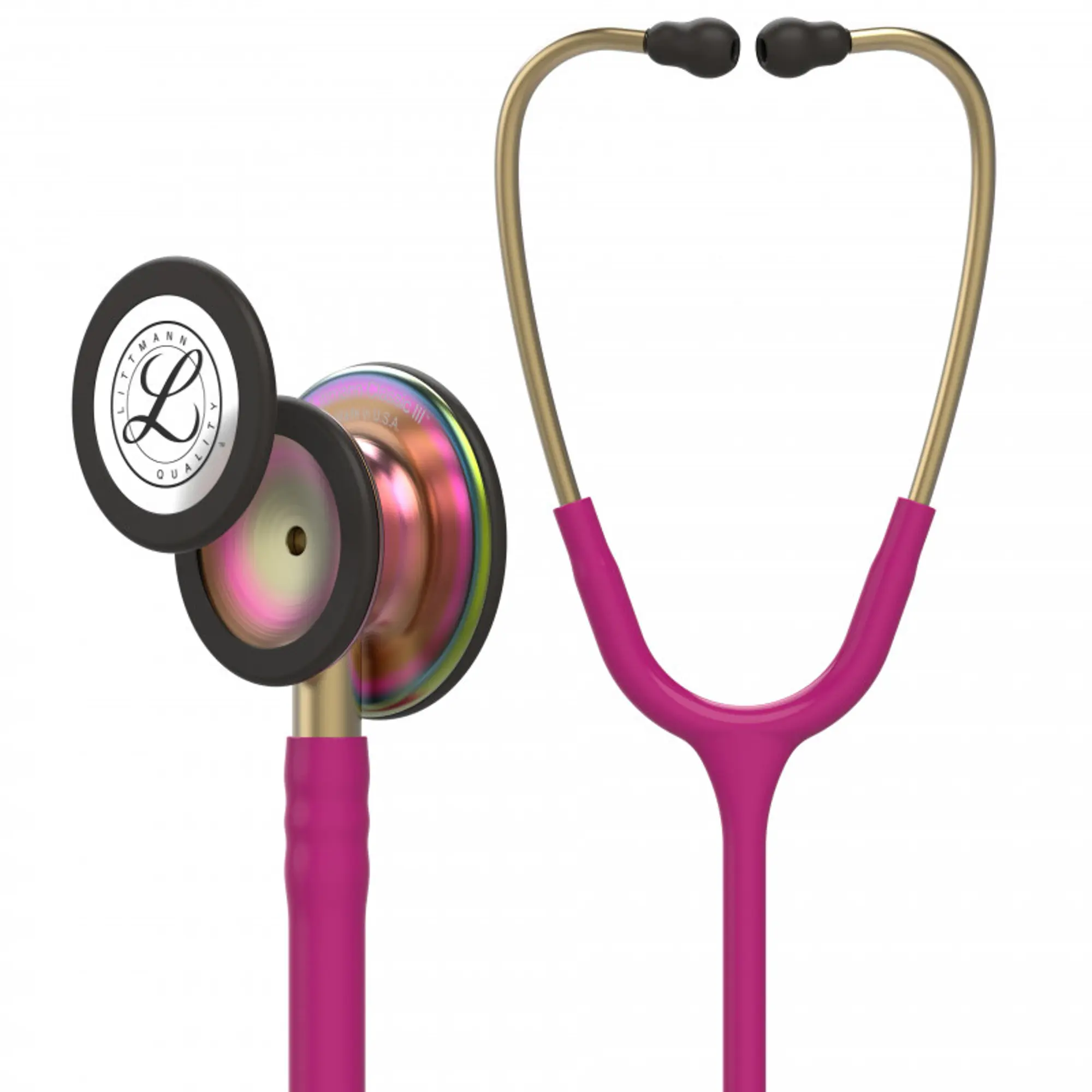 Стетоскоп Littmann Classic III Малиновый и радужный, двухсторонний, медицинский