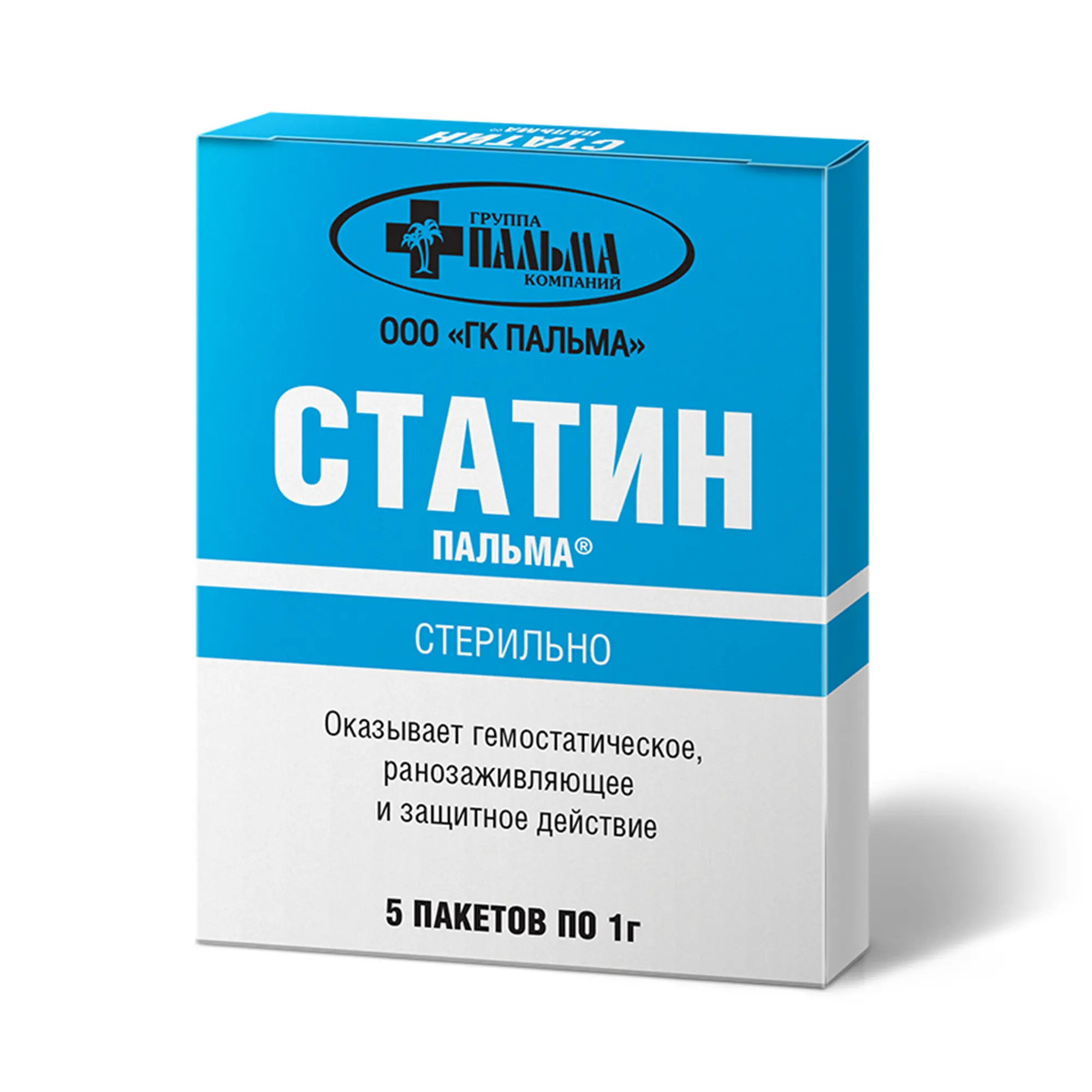Ранозаживляющее средство для ухода за стомой Статин (1 г), 5 шт, Пальма