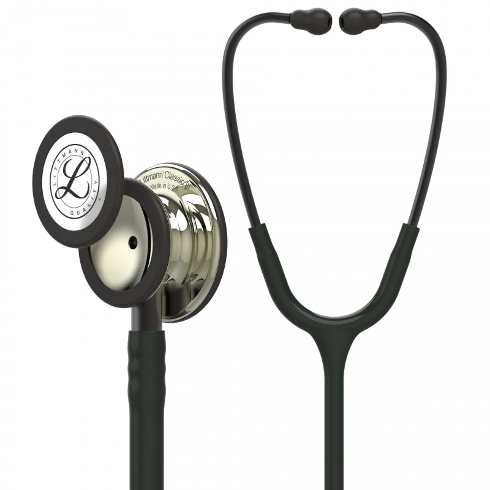 Стетоскоп медицинский Littmann Classic III Чёрный и шампань, двухсторонний