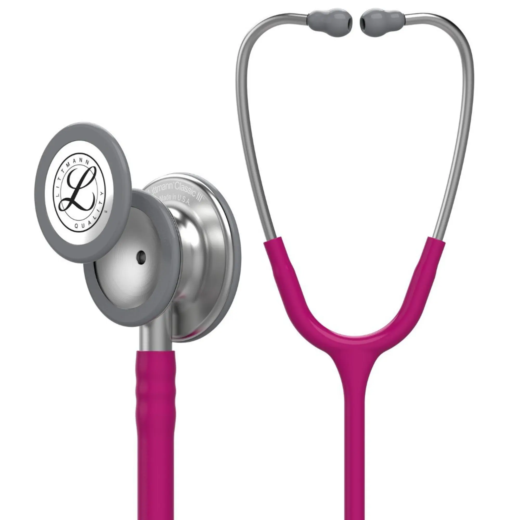 Стетоскоп медицинский Littmann Classic III Малиновый и сталь, двухсторонний