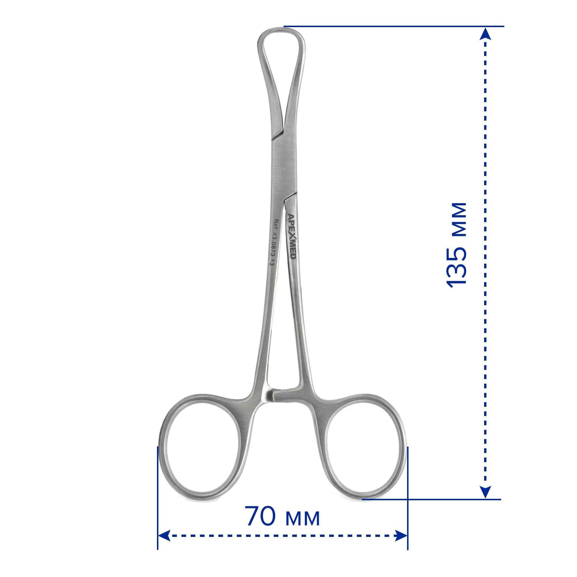 Зажим для прикрепления операционного белья к коже Backhaus, 130 мм, Apexmed