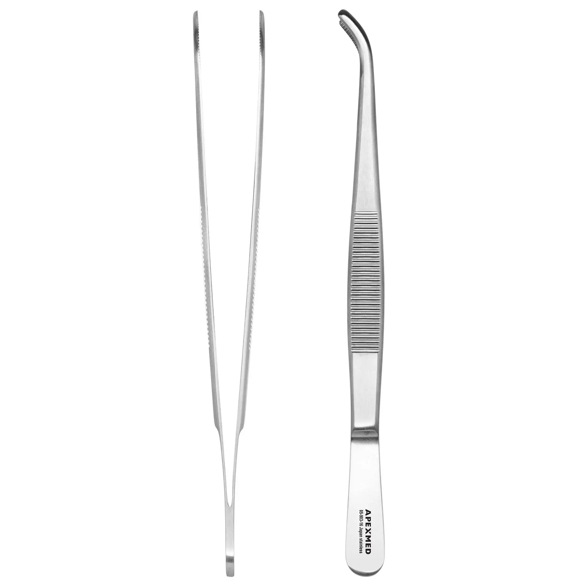Пинцет анатомический Apexmed Standard 160 мм, узкий, изогнутый