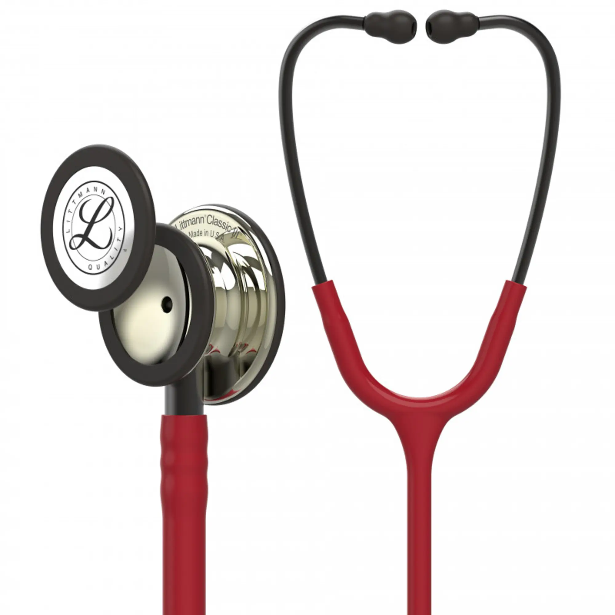 Стетоскоп медицинский Littmann Classic III Бордовый и шампань, двухсторонний