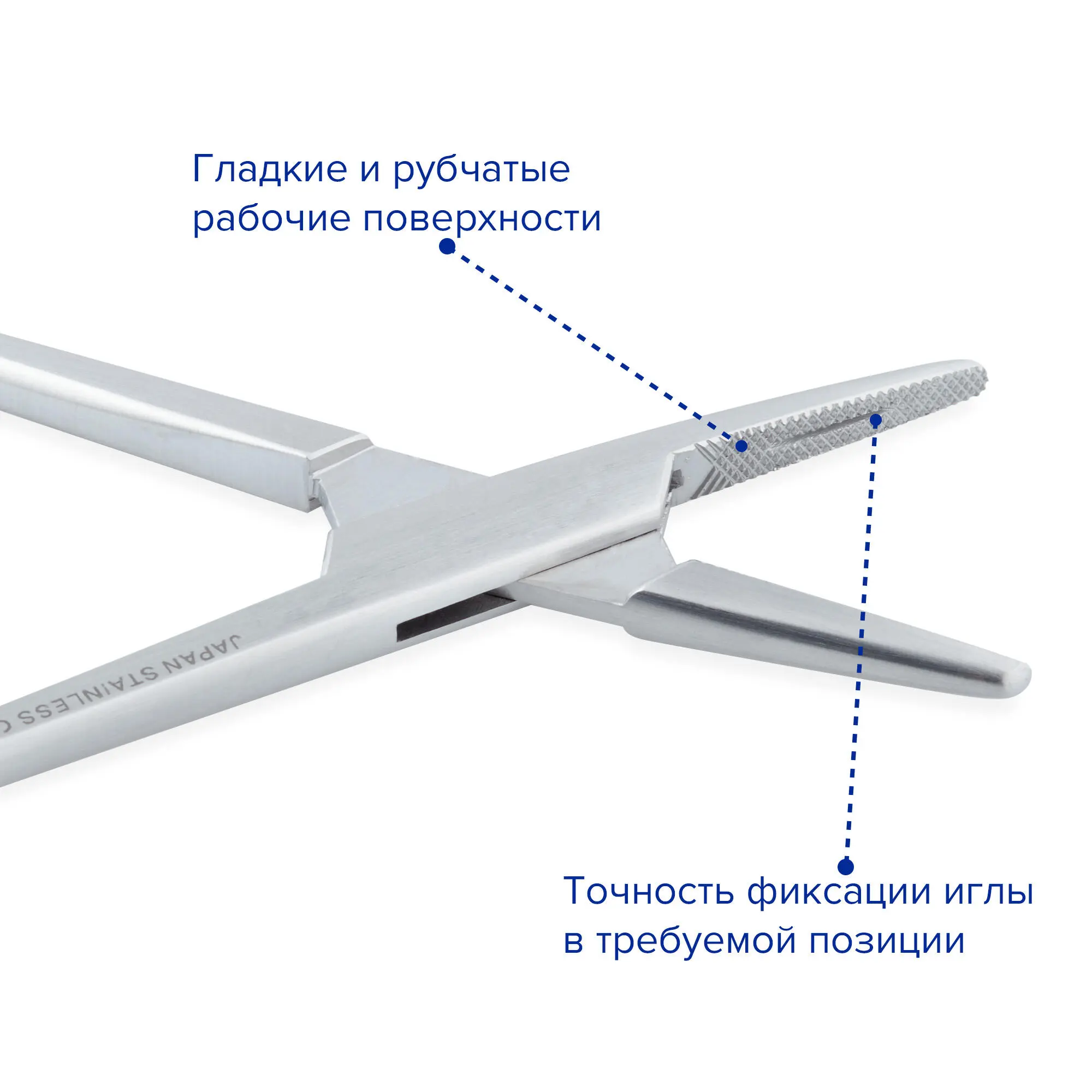 Иглодержатель хирургический с кремальерой, тип Mayo-Hegar, прямой, 200 мм, Apexmed