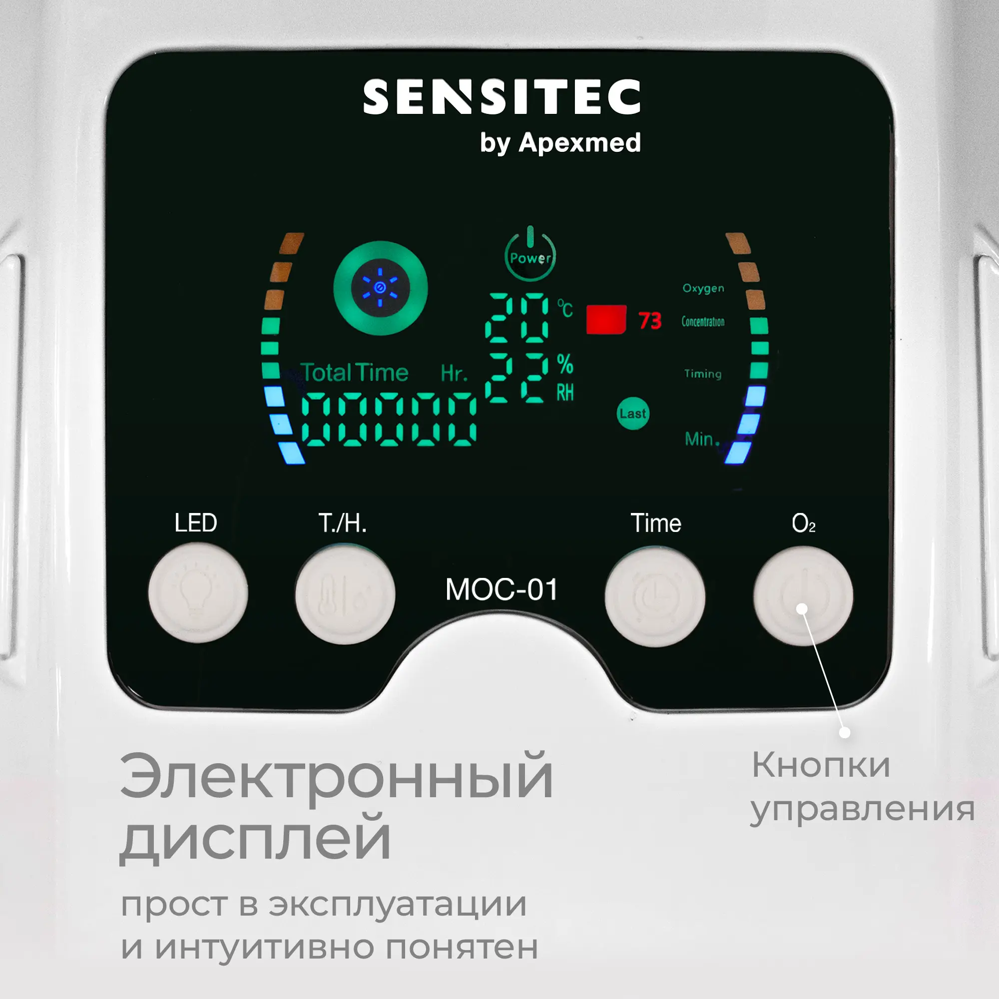 Кислородный концентратор Sensitec MOC-01, портативный медицинский аппарат, концентратор кислорода