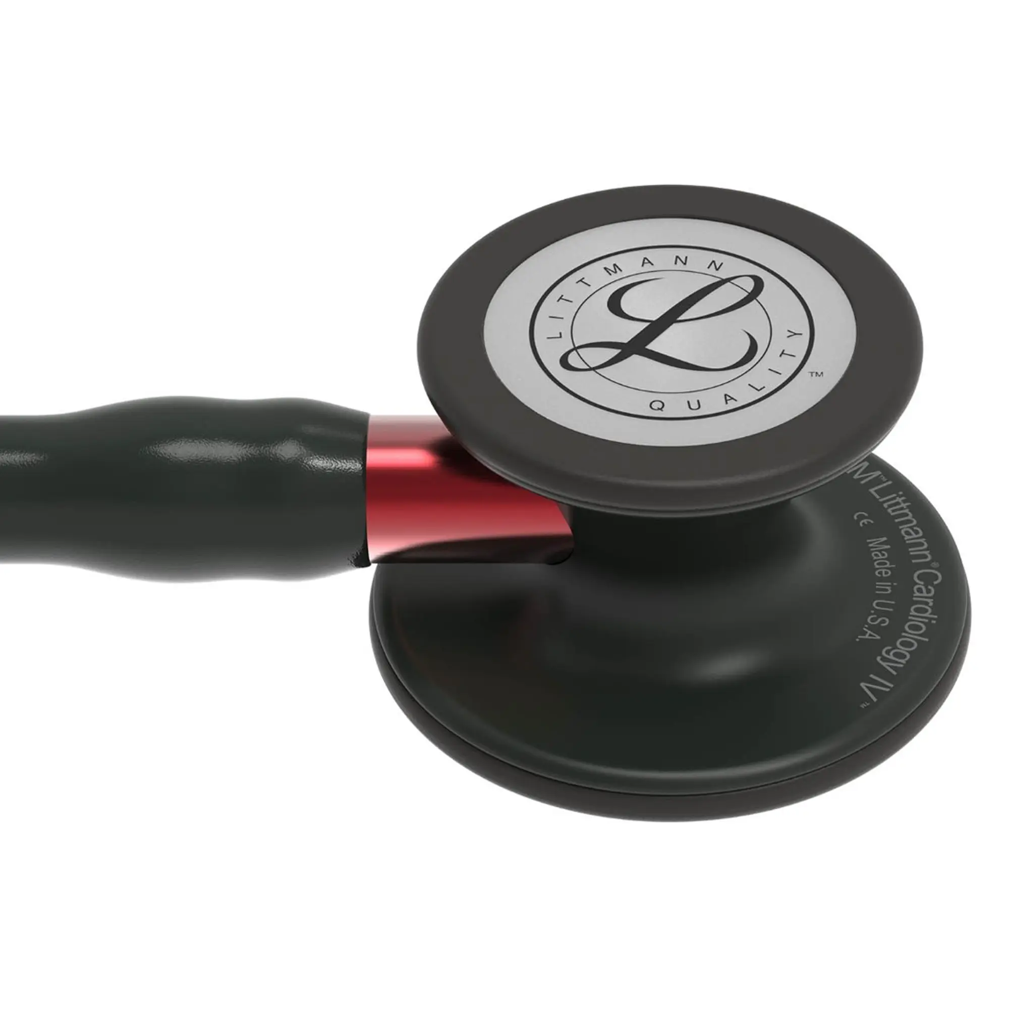 Стетоскоп медицинский Littmann Cardiology IV Diagnostic Черный с красным стеблем, двухсторонний