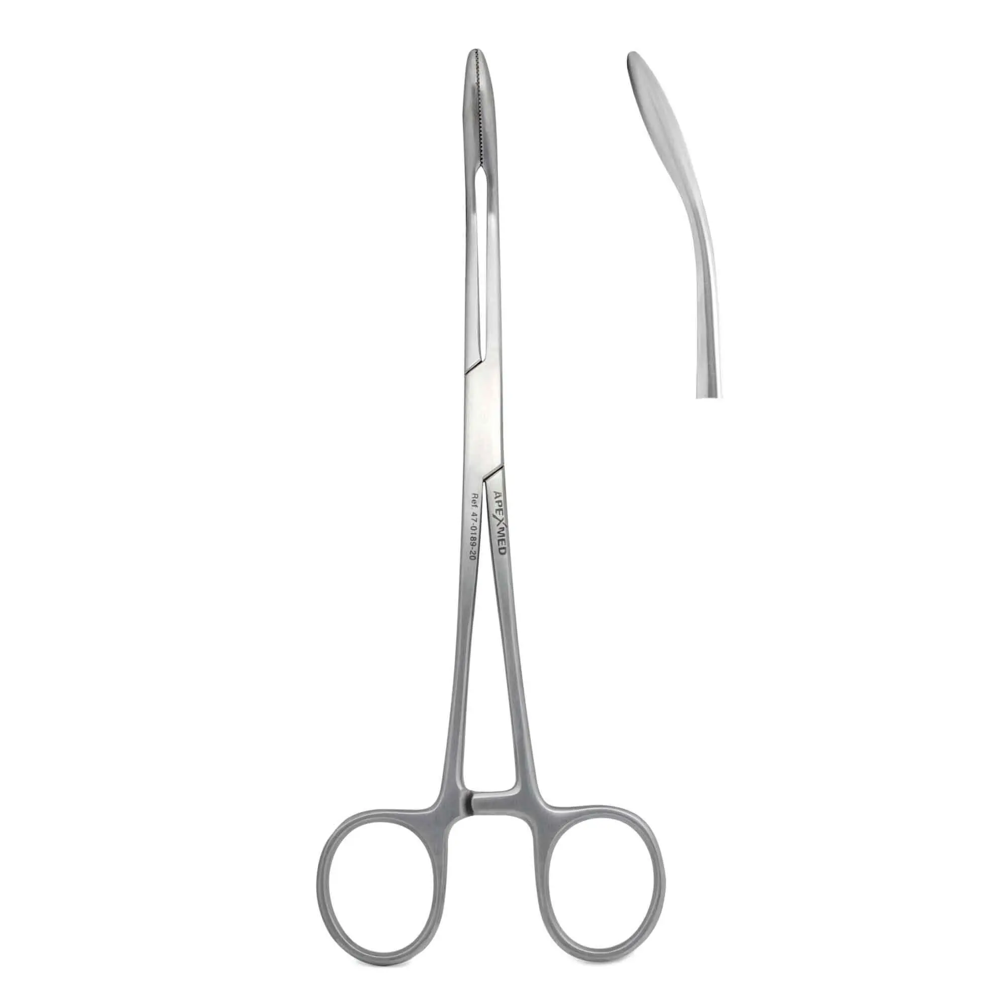 Корнцанг детский изогнутый, 200 мм, Apexmed