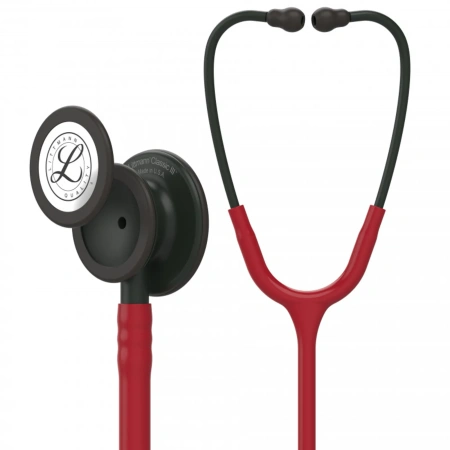 Стетоскоп Littmann Classic III Бордовый и черный, двухсторонний, медицинский