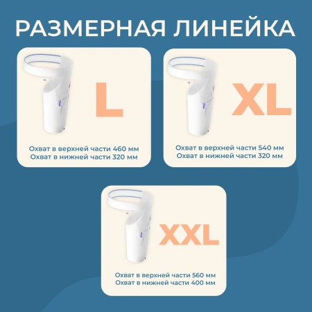 Бандаж для мочеприемника ножного, XXL, с креплением на талии