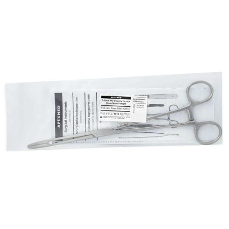 Корнцанг Gross-Maier, прямой, 250 мм, Apexmed