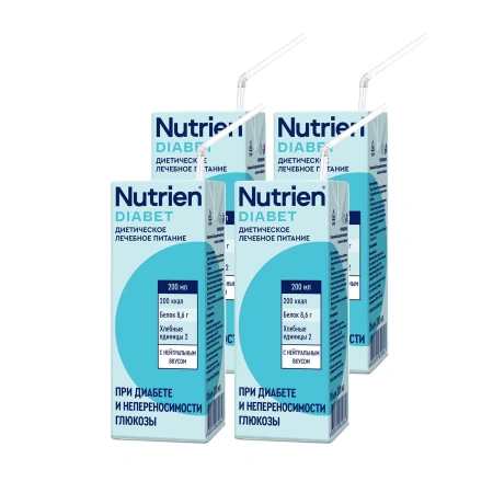 Энтеральное питание Nutrien Diabet (Нутриэн Диабет) с нейтральным вкусом, 200 мл, 4 шт