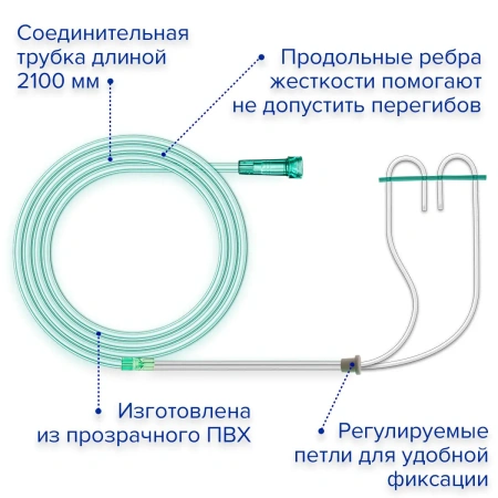 Канюля назальная кислородная, XS, Apexmed