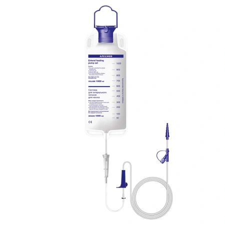 Система для энтерального питания Apexmed для насоса с мешком 1000 мл