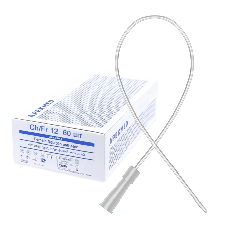 Катетер Нелатона женский, 12 Сh/Fr урологический 60 шт