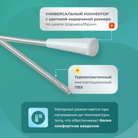 Катетер Нелатона женский, 12 Сh/Fr урологический 60 шт