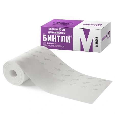 Бинт медицинский Пальма Бинтли-М, 15 см х 10 м, липкий, эластичный, 3 шт
