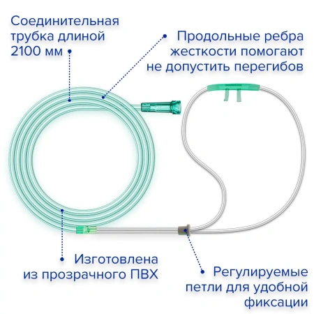 Канюля назальная кислородная, S, Apexmed