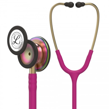 Стетоскоп медицинский Littmann Classic III Малиновый и радужный, двухсторонний