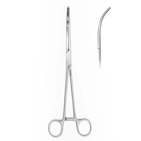 Зажим хирургический диссекционный Billroth (Бильрота), изогнутый, 260 мм, Apexmed