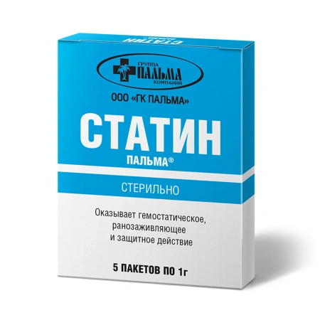 Ранозаживляющее средство для ухода за стомой Статин (1 г), 5 шт, Пальма