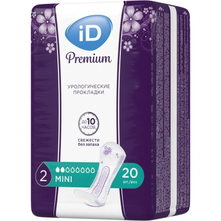 Урологические ультратонкие прокладки iD Premium Mini, 20 шт