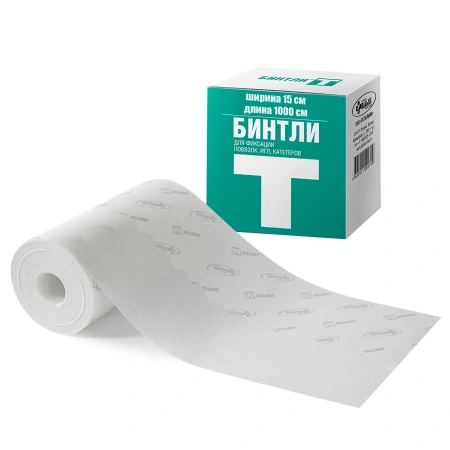 Бинт медицинский Пальма Бинтли-Т, 15 см х 10 м, липкий, воздухопроницаемый
