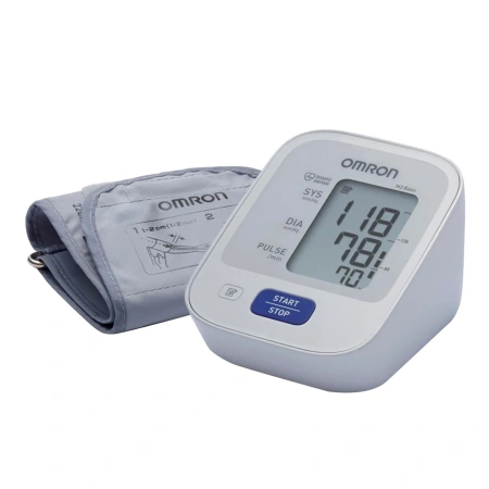 Тонометр автоматический Omron M2 Basic с веерообразной манжетой, без адаптера, охват 22-32 см