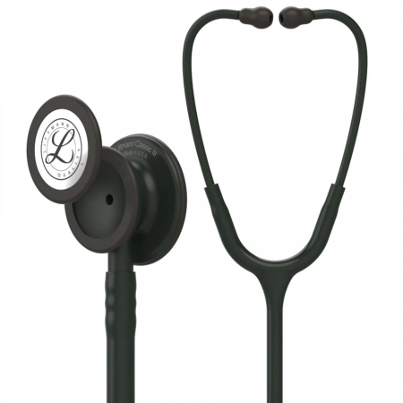 Стетоскоп Littmann Classic III Полностью чёрный, двухсторонний, медицинский