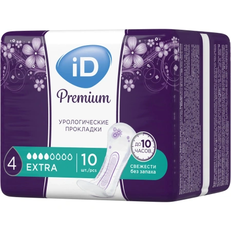 Урологические ультратонкие прокладки iD Premium Extra, 10 шт