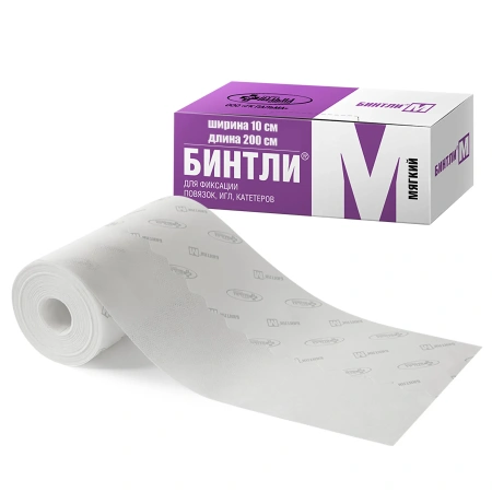Бинт медицинский Пальма Бинтли-М, 10 см х 2 м, липкий, эластичный